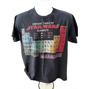 PORT‎ AND CO STAR WARS PERIODIC TABLE T SHIRT BLACK LARGE
